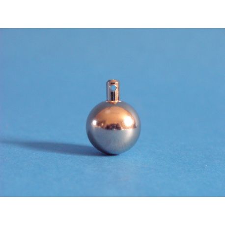 Stainless steel pendulum ball with hook V-11425. Diameter 15mm
