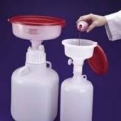 Contenidor seguretat residus químcs amb embut. Capacitat 4 litres