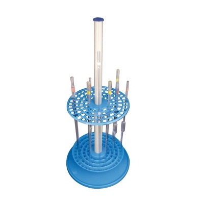 Soporte pipetas circular plástico PP. Capacidad 94 piezas
