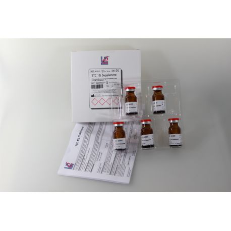 Suplemento trifeniltetrazole cloruro 1% (TTC) L-80300. Caja 5x10 ml
