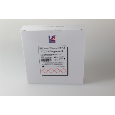 Suplemento trifeniltetrazole cloruro 1% (TTC) L-80300. Caja