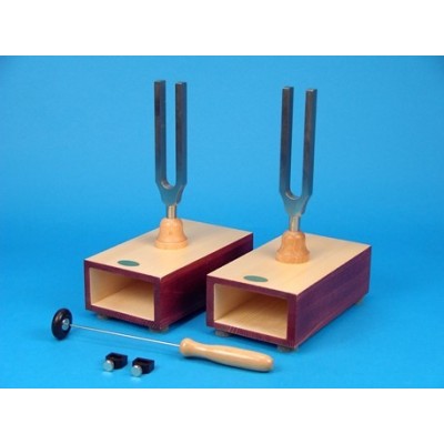 Diapasons amb caixa ressonància. Freqüències 440 i 440 Hz amb