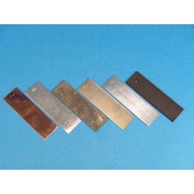 Elèctrode zenc (Zn). Làmina rectangular 25x85 mm