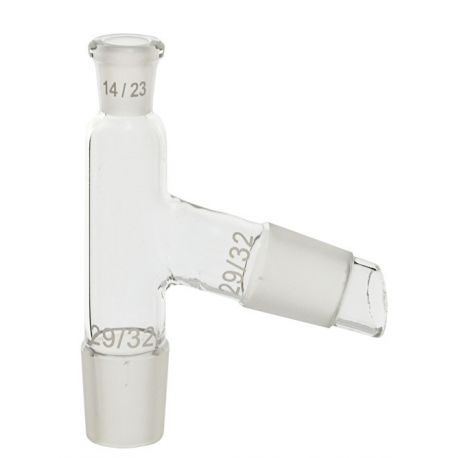 Capçal destil·lació esmerilat DIH3. Femella 14/23 i mascles 29/32