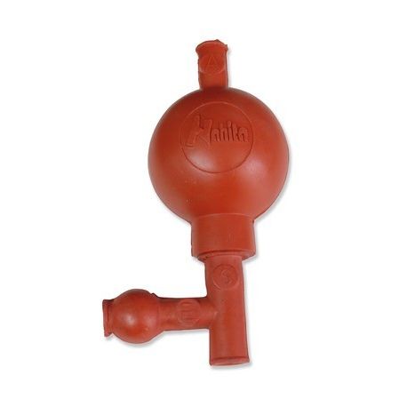 Three-way rubber pear. Aspirator pipettes up to 10 ml