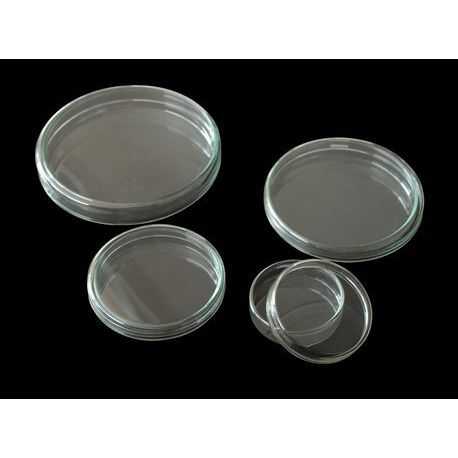 Glass Petri capsules with lid 15x60 mm. Box 18 units