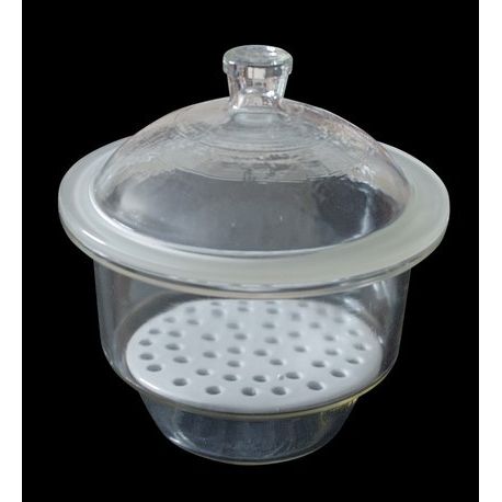 Dessecador vidre Endo tapa pom amb placa 250 mm. Capacitat 7 litres