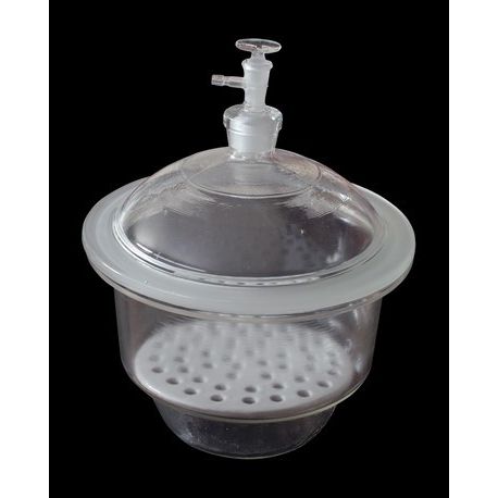 Glass desiccator key cover with plate. Diameter 200 mm (4 liters)