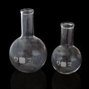 Matràs esfèric vidre fons pla. Capacitat 50 ml