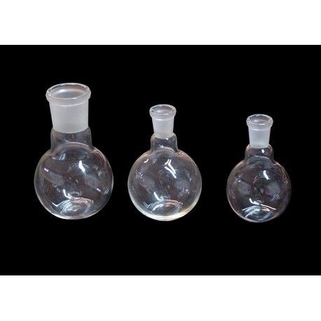 Matràs esfèric fons pla esmerilat 14/23. Capacitat 100 ml