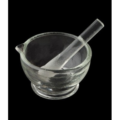 Morter vidre amb bec i mà. Mides 90x150 mm (900 ml)