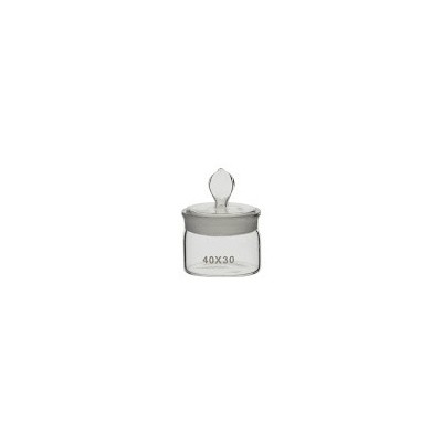 Pesafiltre vidre forma baixa amb tapa esmerilada. Mides 30x50 mm