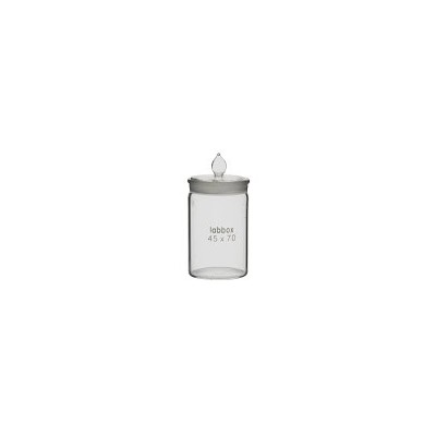 Pesafiltre vidre forma alta amb tapa esmerilada. Mides 50x40 mm