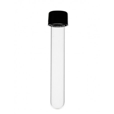 Borosilicate glass test tubes with screw cap 13x100 mm. Box 250 units