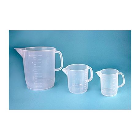 PP plastic jug measuring low shape. Capacity 2000 ml