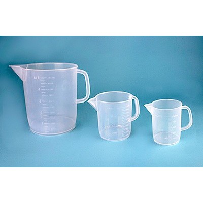 Gerra plàstic PP mesurada forma baixa. Capacitat 3000 ml