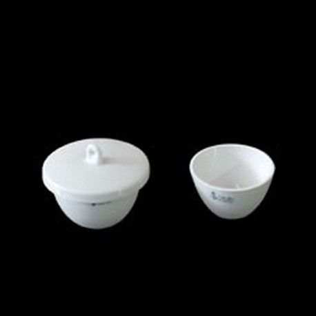 Crisoles porcelana forma baja con tapa 27x47 mm. Caja 10 unidades