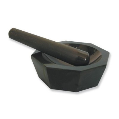 Morter àgata amb mà. Mides útils 30x100 mm (140 ml)