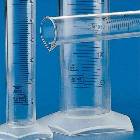 Graduated PMP plastic measuring cylinder 0.5 ml. Capacity 25ml
