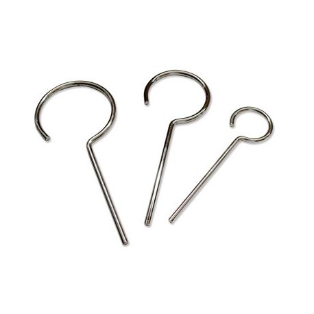 Chromed steel support ring. Open with tang 45-60 mm