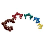 Clip subjecció unions esmerilades plàstic POM. Unió 14/23. Groc