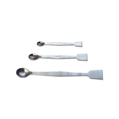 Double spoon and flat spatula. Stainless steel 125mm