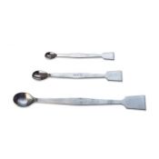 Espàtula doble cullera i plana. Acer inoxidable 150 mm