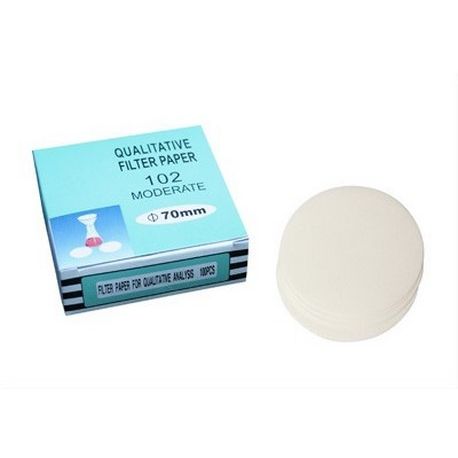 Qualitative flat filter papers 130 mm. Box of 100 sheets