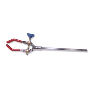 Pinza soporte tres dedos simple con espiga. Apertura 0 a 30 mm
