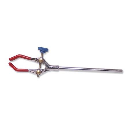 Pinça suport tres dits simple amb espiga. Obertura 0 a 30 mm