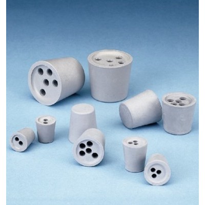 Tapón goma gris 5 preperforados Ver-45P. Medidas 45x38x35 mm