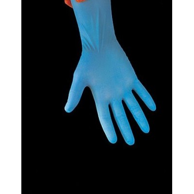 Guants examen nitril talla 7-8 mitjans. Capsa 100 unitats