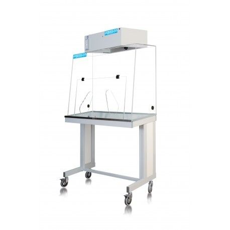 Mesa vitrina filtración molecular con ruedas CHS-120. Vitrina CSF-120