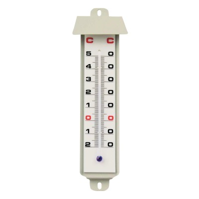Termómetro mecánico ambiente Herter 418. Metálico 78x285 mm