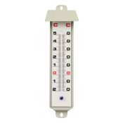 Termómetro mecánico ambiente Herter 418. Metálico 78x285 mm