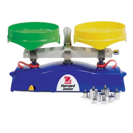 Harvard J two-plate balance with weights. Load 2000 grams in 0.5 g