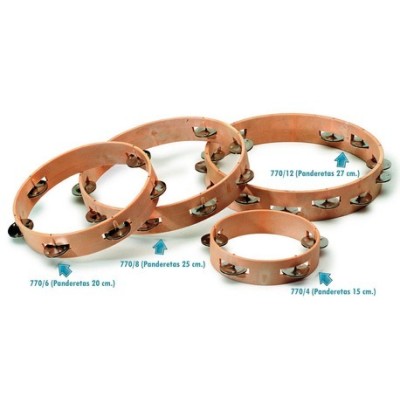 Cèrcol pandereta amb 6 parells sonalls. Diàmetre 200 mm