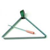 Triangle acer amb batedor i suport. Mides 250x250 mm