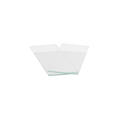 Portaobjectes bisellats amb banda mat 26x76 mm. Capsa 50 peces