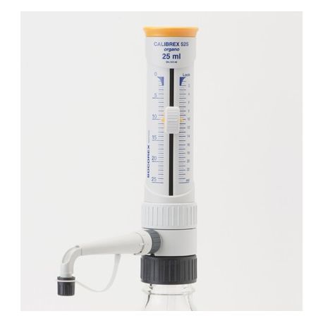 Calibrex Organo 525 bottle dispenser with key. Volume 2.5-25 ml