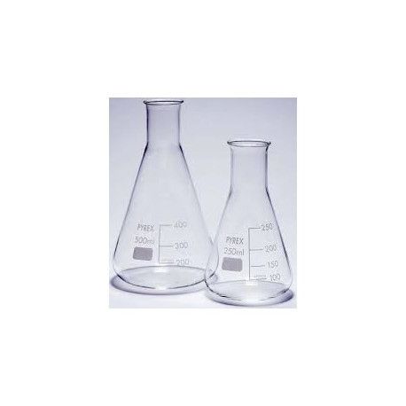 Pyrex glass Erlenmeyer flask. Capacity 25ml