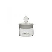 Pesafiltre vidre forma baixa amb tapa esmerilada. Mides 20x30 mm