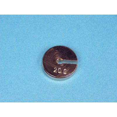 Peso ranurado portapesos V-11279. Metálico 20 g