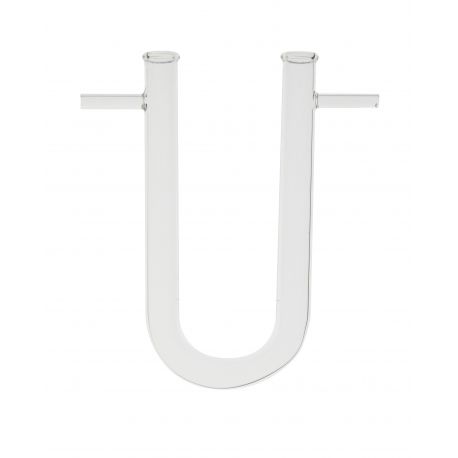 U-shaped glass communication tube with Ø 6 mm olives. Measurements 15x150 mm