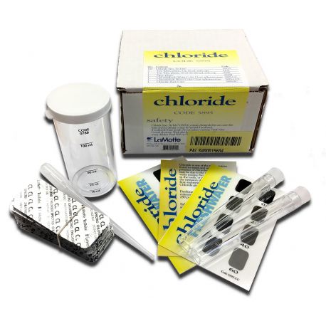 Chemical test chloride 0-20-40-60 ppm Testab-5895. Box of 100 tests