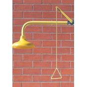 Dutxa emergència. Paret amb ruixador plàstic ABS