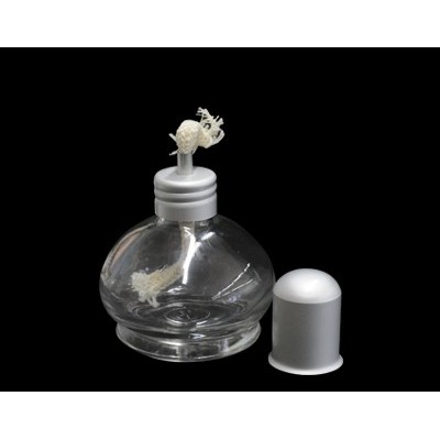 Pico alcohol vidrio con mecha y tapa. Capacidad 125 ml
