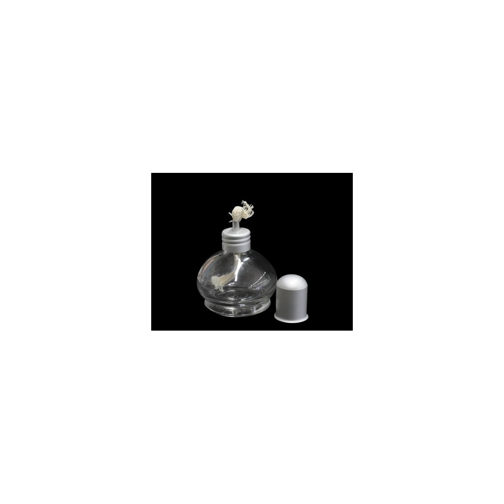 Bec alcohol vidre amb ble i tapa. Capacitat 125 ml