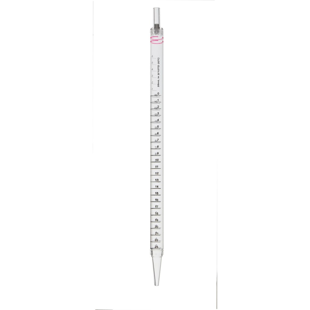 Pipetes graduades plàstic PS estèrils 25 ml. Capsa 150 unitats