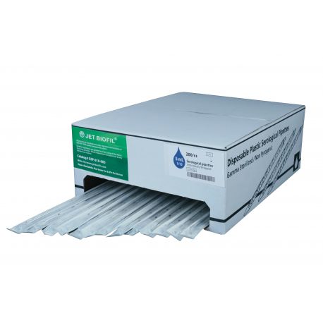 Pipetes graduades plàstic PS estèrils 25 ml. Capsa 150 unitats